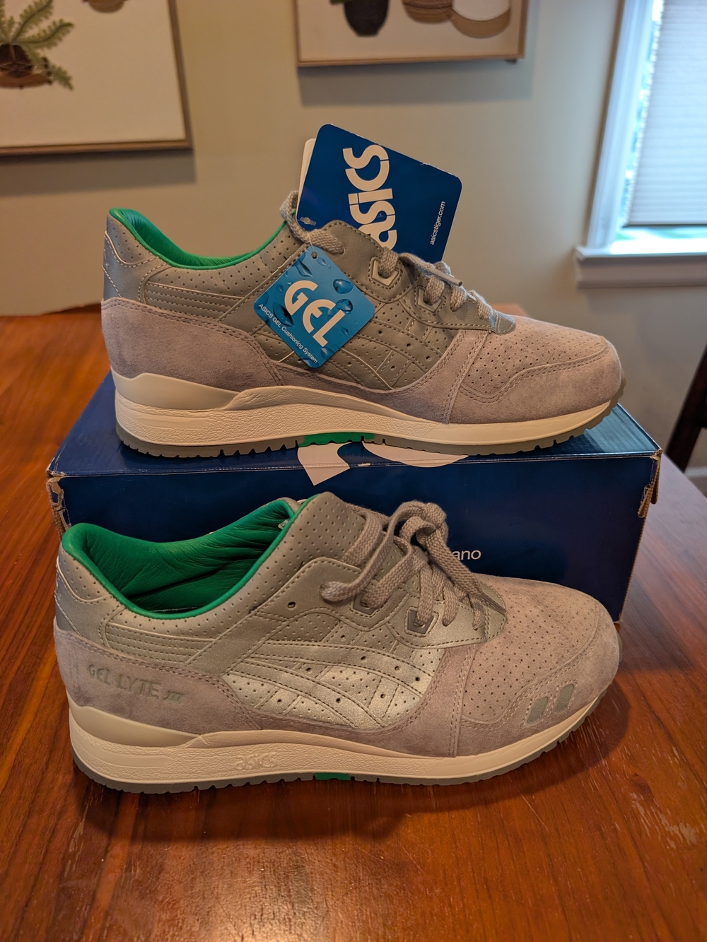 Asics GEL-Lyte III Grey with Green Lining Sneakers
